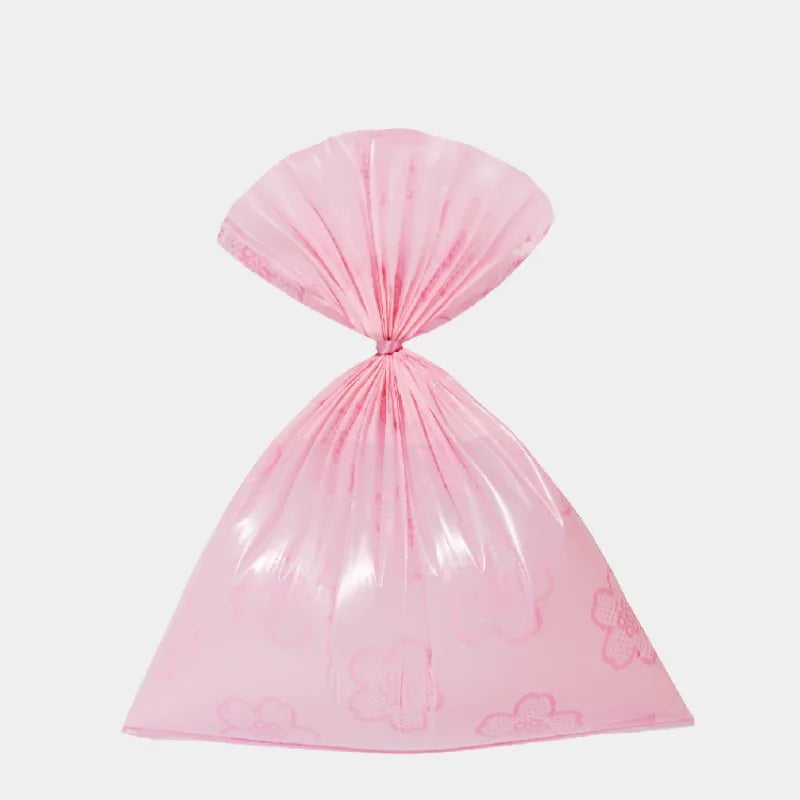 Distributeur de sacs ramasse-crottes pour chien – Design fleur rose