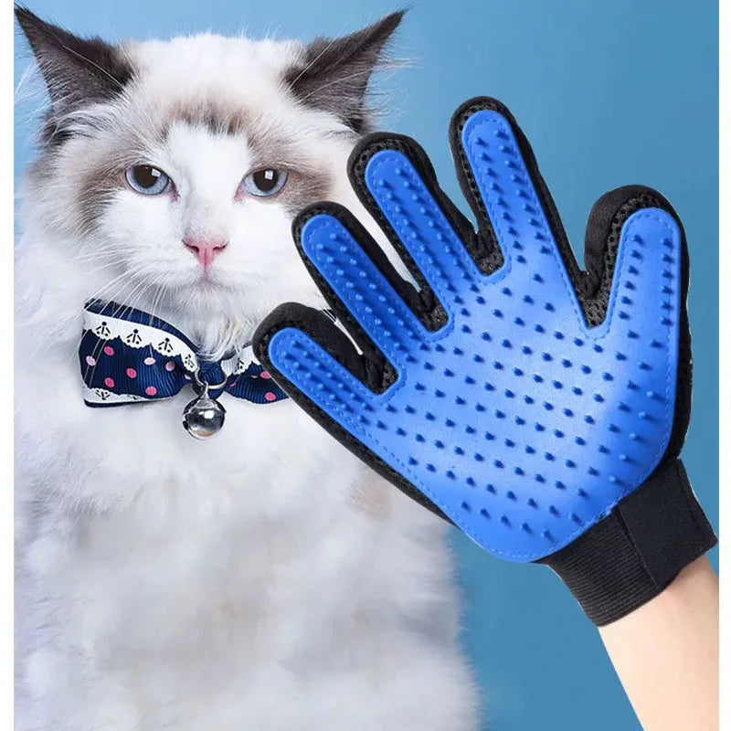 Gant de toilettage pour chien et chat – Massage & démêlage en silicone