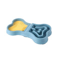 Bol Slow Feeder Double Compartiment en Forme d'Os – Antidérapant | Lento