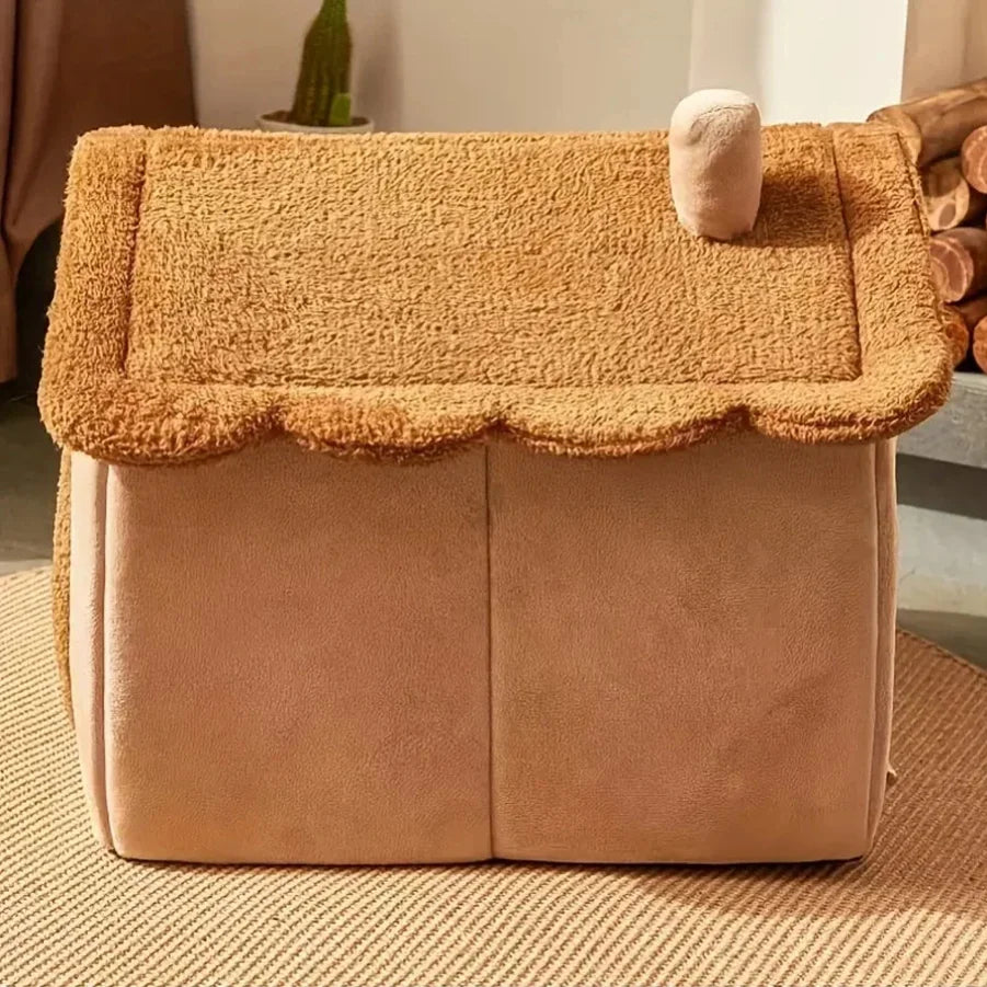 Maison lit pliable lavable pour chat et petit chien
