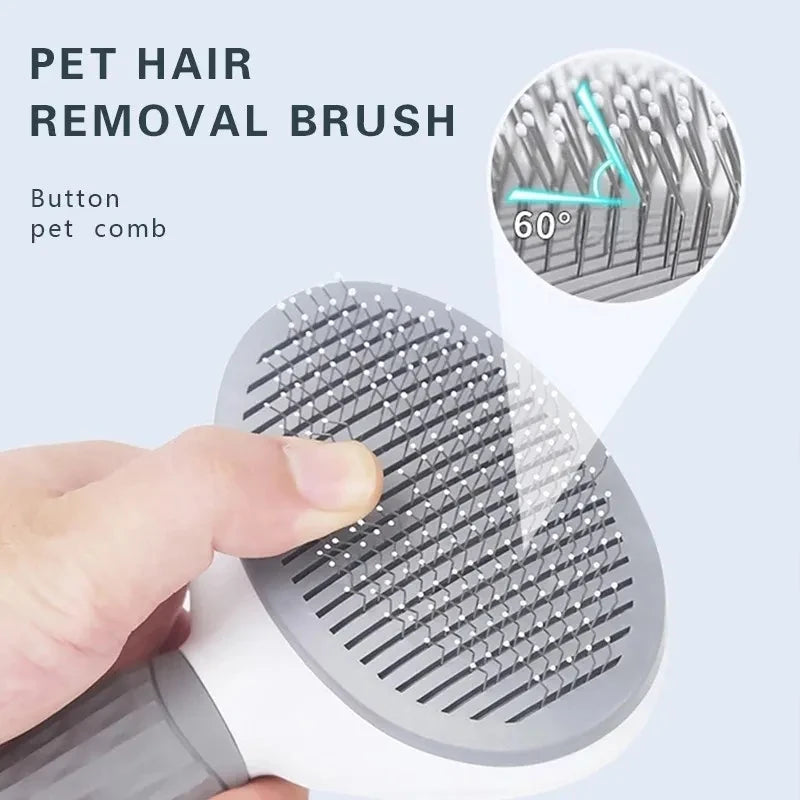 Brosse autonettoyante pour chien et chat – Démêlage & massage