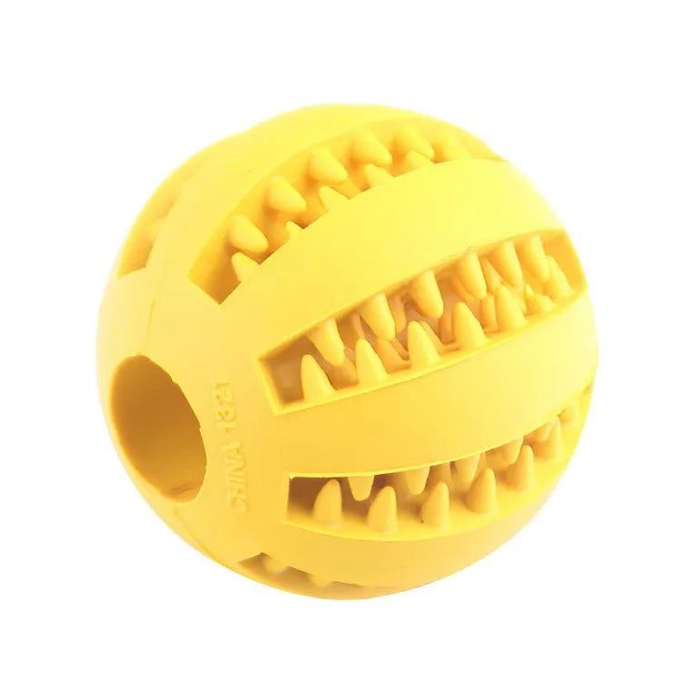 Balle de jeu pour chien – Jouet mordant en caoutchouc distributeur de friandises
