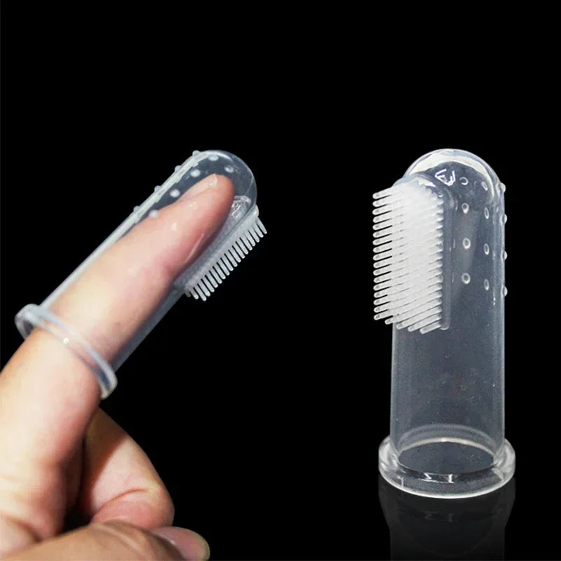 Brosse à Dents Doigt en Silicone pour Chien & Chat