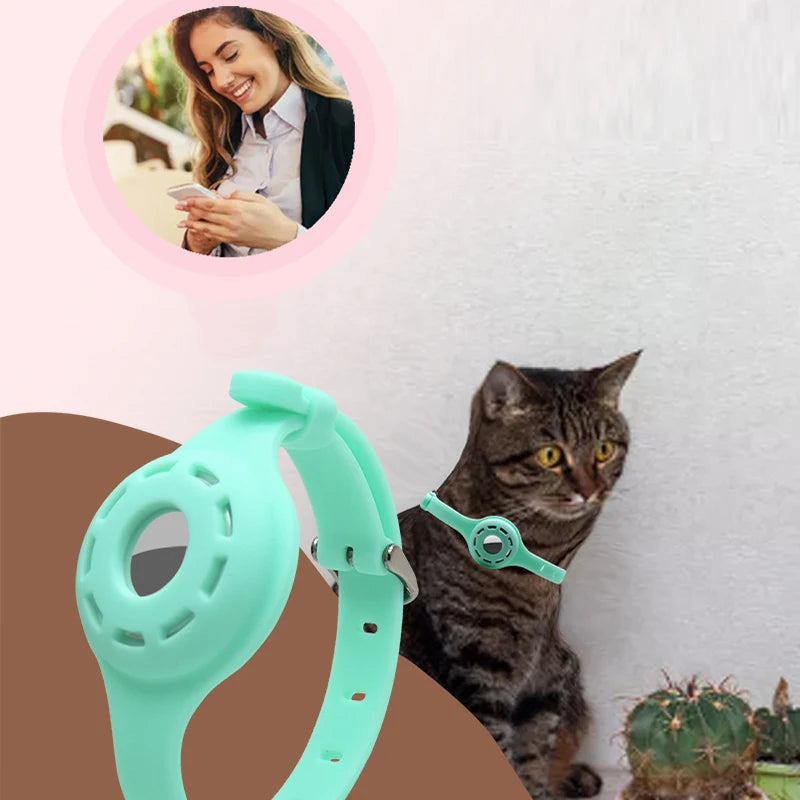 Support AirTag Collier Silicone – Tracker GPS pour Chien & Chat