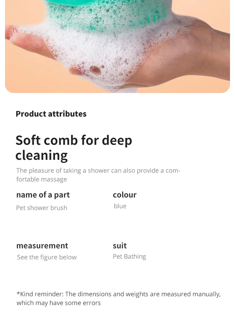 Massage du pelage pendant le bain