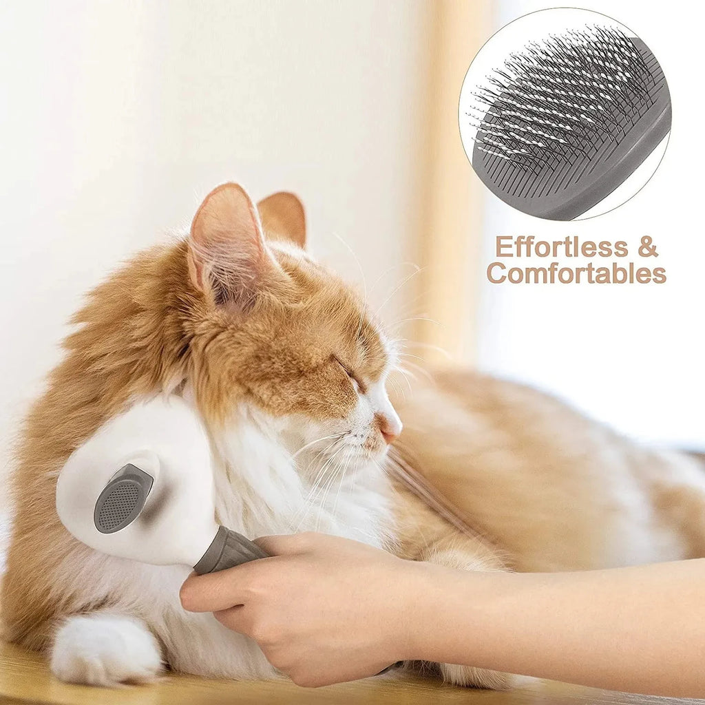 Brosse autonettoyante pour chien et chat – Démêlage & massage