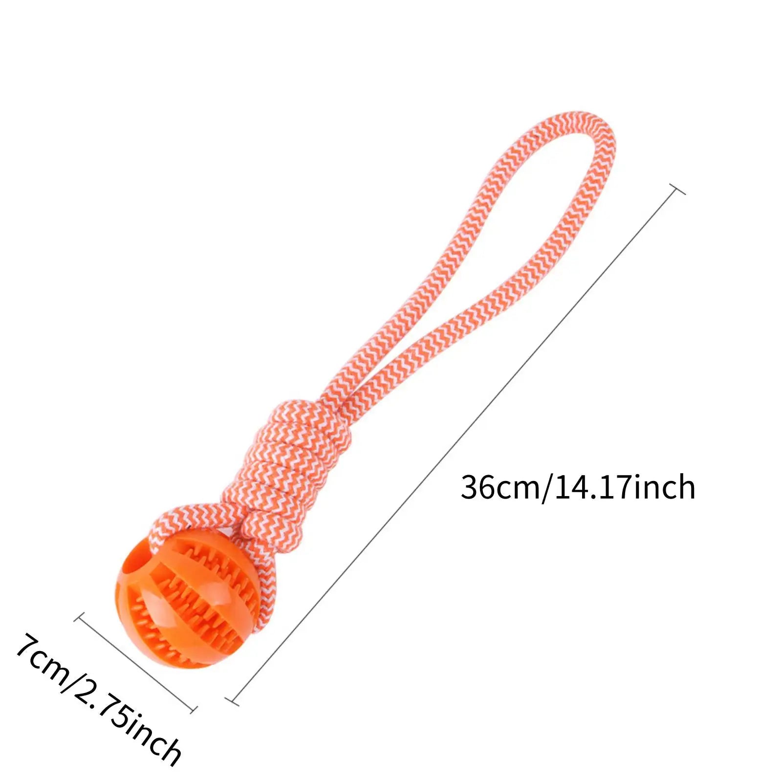 Balle interactive en corde de coton pour chien