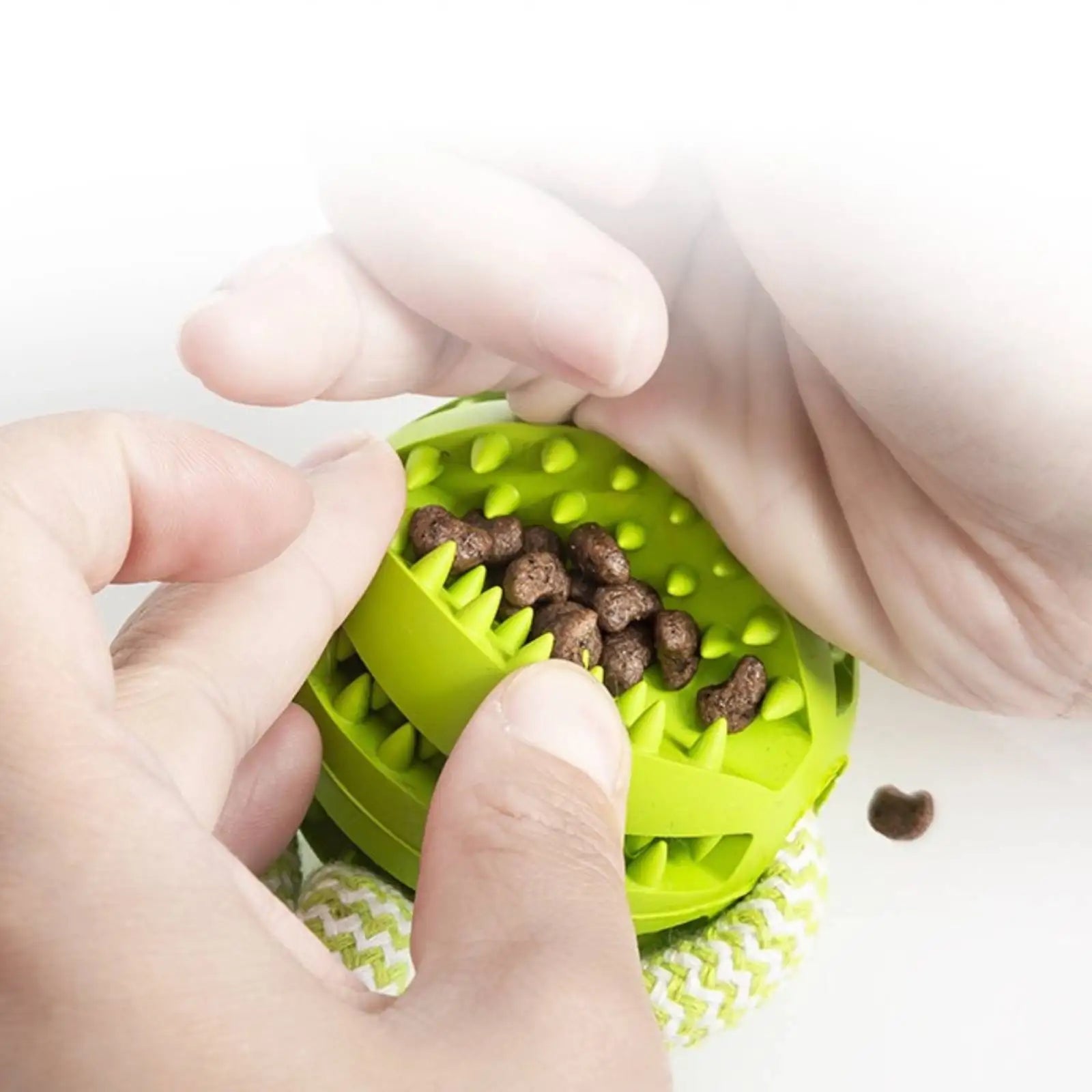 Balle interactive en corde de coton pour chien