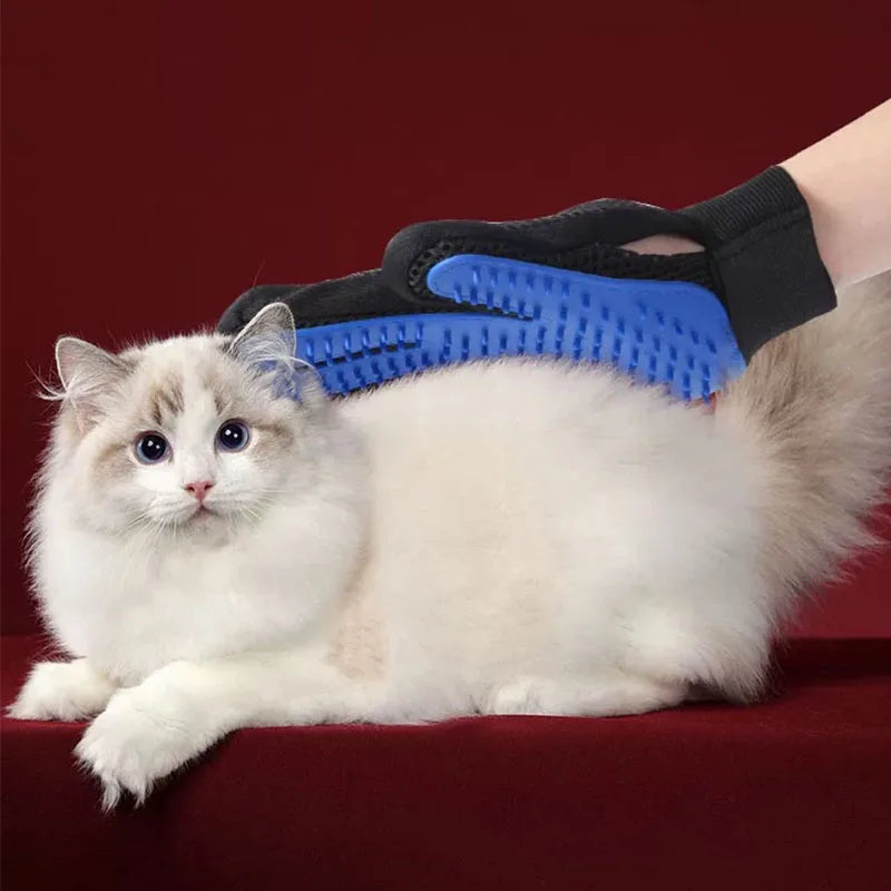 Gant de toilettage pour chien et chat – Massage & démêlage en silicone