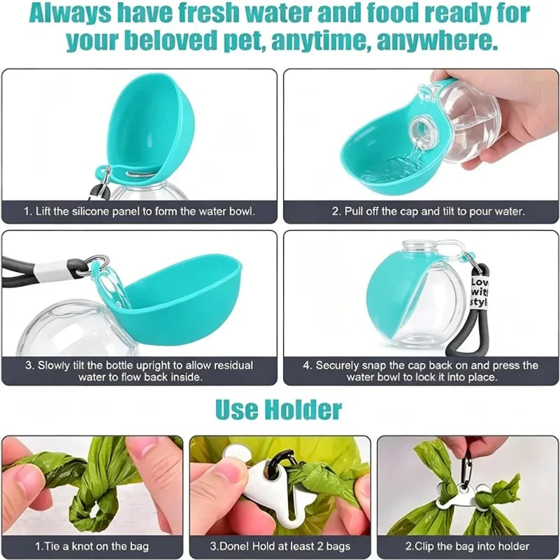 Gourde Portable pour Chien et Chat – 2-en-1 Anti-Fuite | Lento