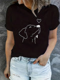 T-Shirt Sport femme  – Imprimé Chien | Léger & Confortable pour le Running