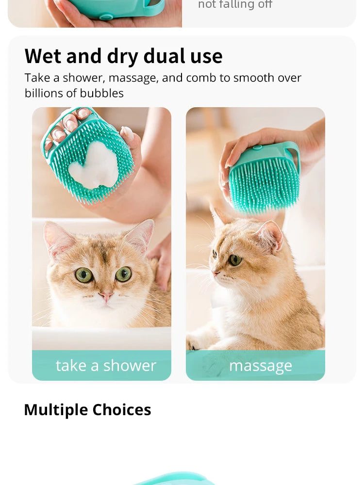 Dimensions de la brosse de bain pour chien et chat