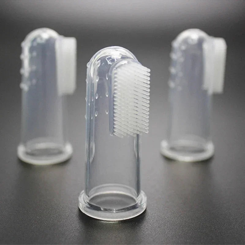 Brosse à Dents Doigt en Silicone pour Chien & Chat