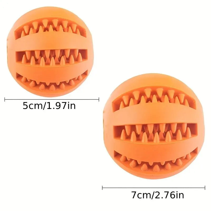 Balle de jeu pour chien – Jouet mordant en caoutchouc distributeur de friandises