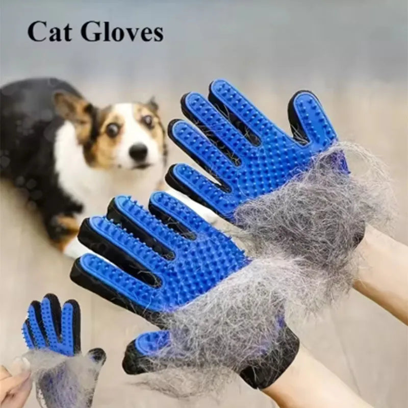 Gant de toilettage pour chien et chat – Massage & démêlage en silicone