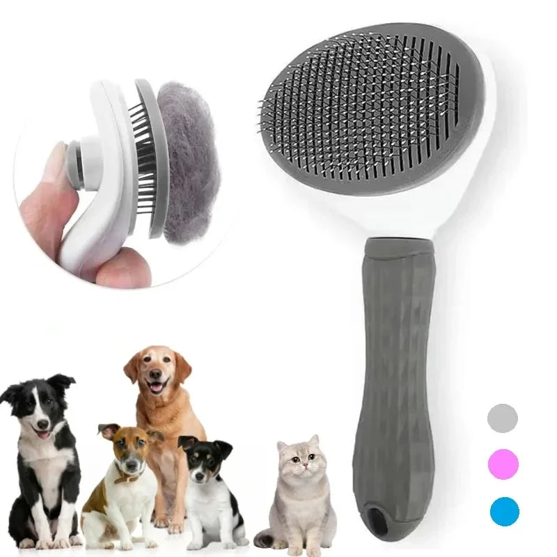 Brosse autonettoyante pour chien et chat – Démêlage & massage