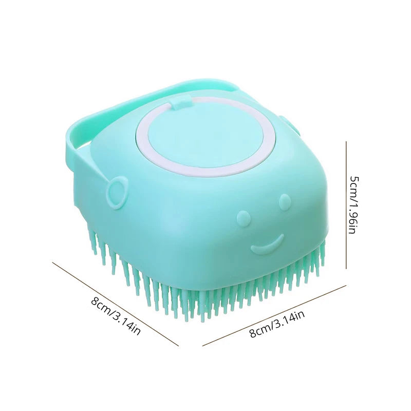Brosse de bain coloris rose pour chat