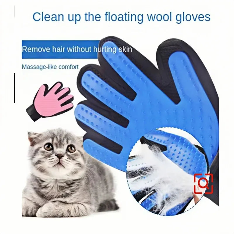Gant de toilettage pour chien et chat – Massage & démêlage en silicone