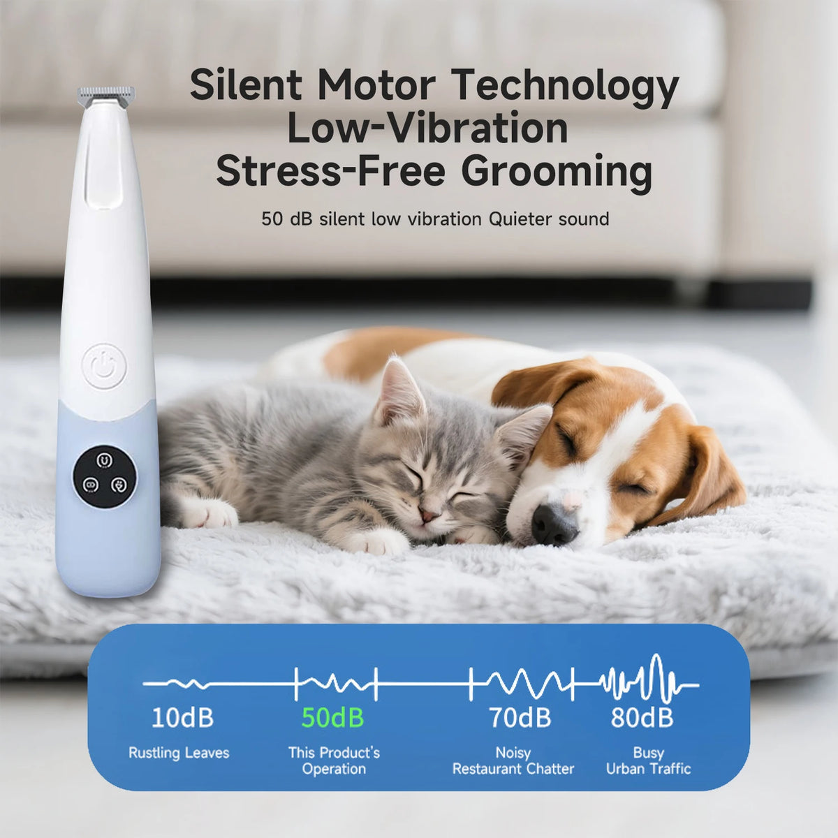 Tondeuse silencieuse chiens chats électrique ultra pro