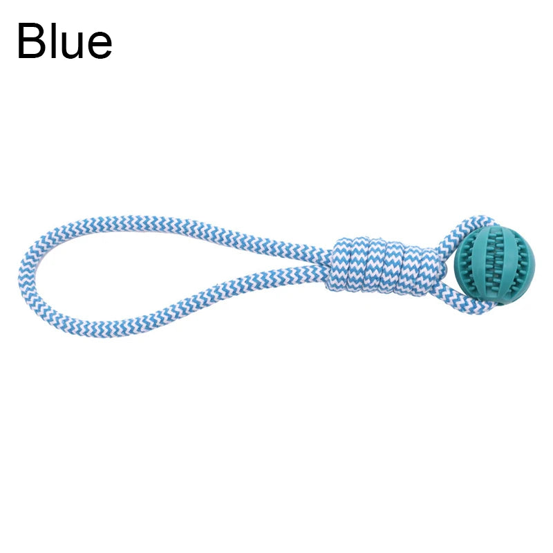 Balle interactive en corde de coton pour chien