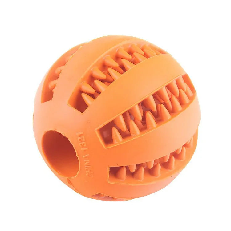 Balle de jeu pour chien – Jouet mordant en caoutchouc distributeur de friandises