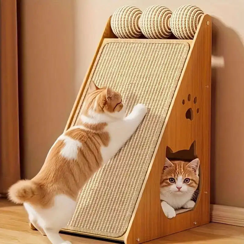 Griffoir en corde de chanvre pour chat et lapin