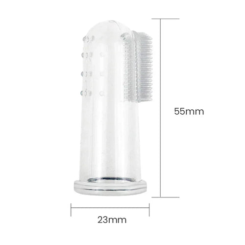Brosse à Dents Doigt en Silicone pour Chien & Chat