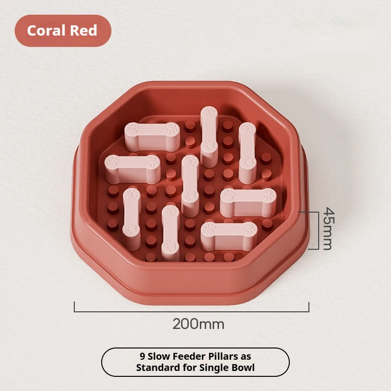 Bol slow feeder réglable coloris rose