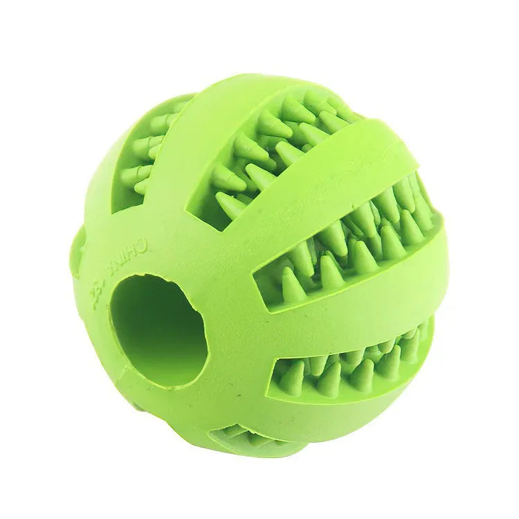 Balle de jeu pour chien – Jouet mordant en caoutchouc distributeur de friandises