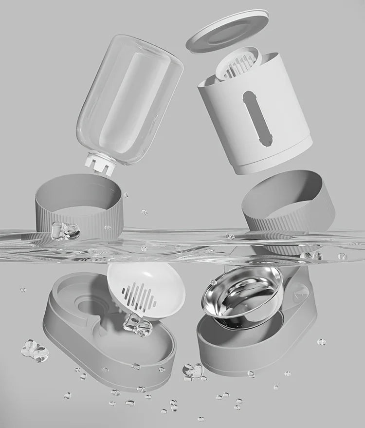 Distributeur Automatique Grande Capacité – Eau & Nourriture par Gravité pour Chat et Chien
