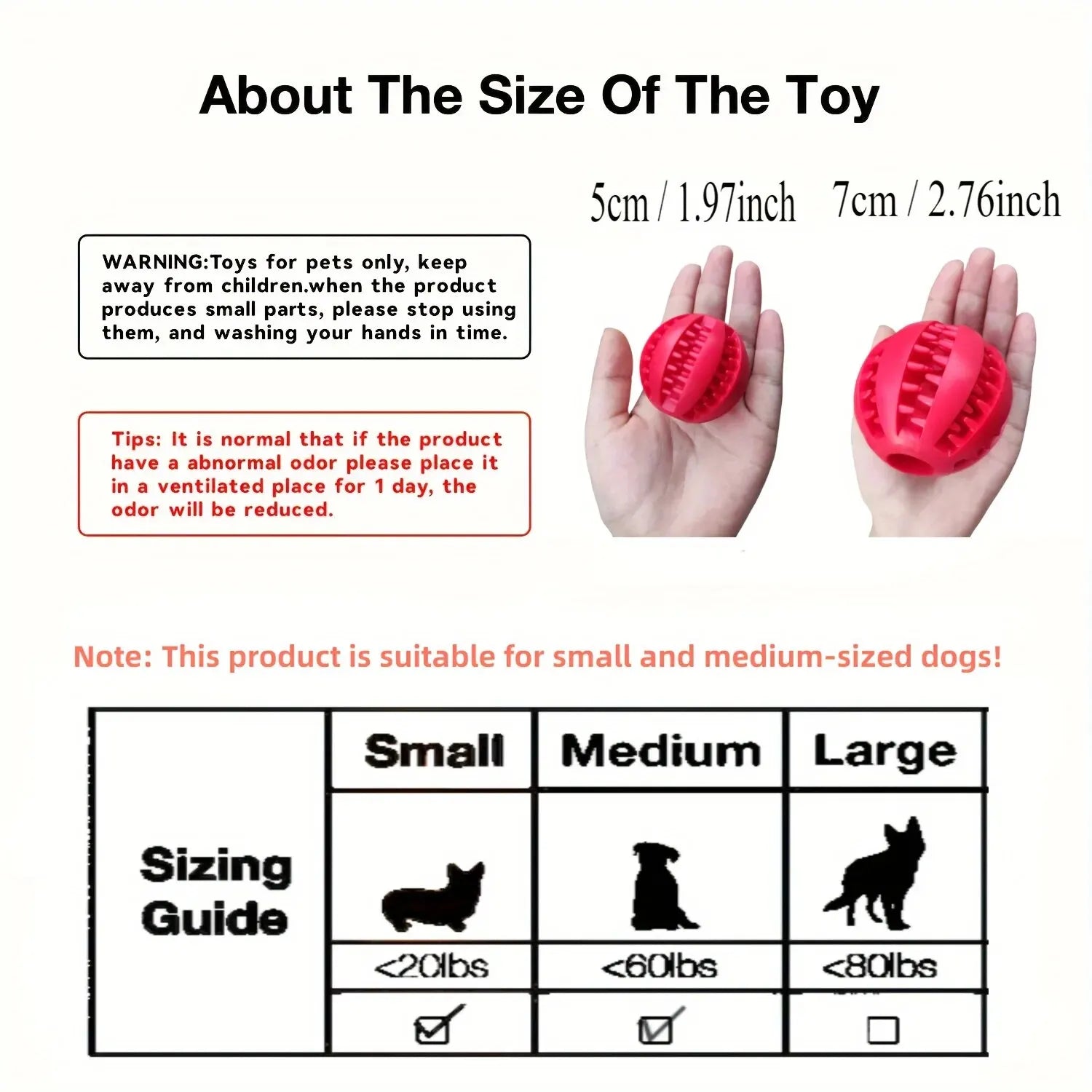 Balle de jeu pour chien – Jouet mordant en caoutchouc distributeur de friandises