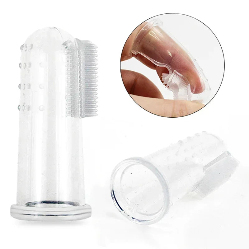 Brosse à Dents Doigt en Silicone pour Chien & Chat