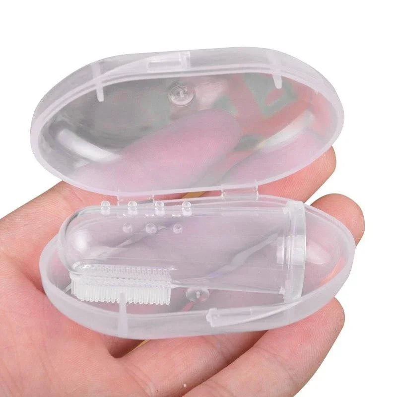 Brosse à Dents Doigt en Silicone pour Chien & Chat