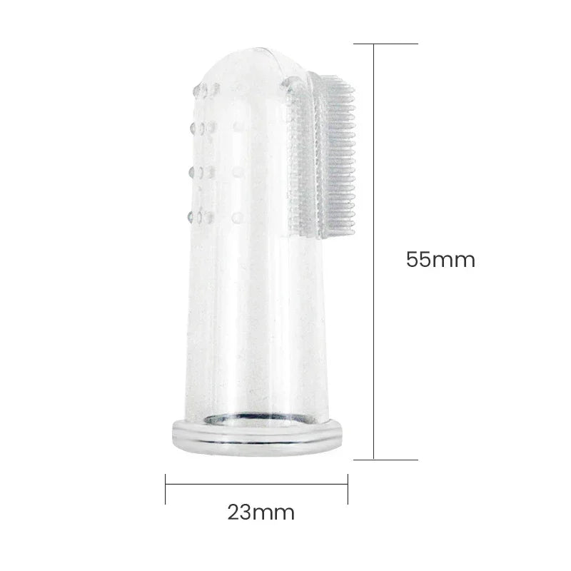 Brosse à Dents Doigt en Silicone pour Chien & Chat