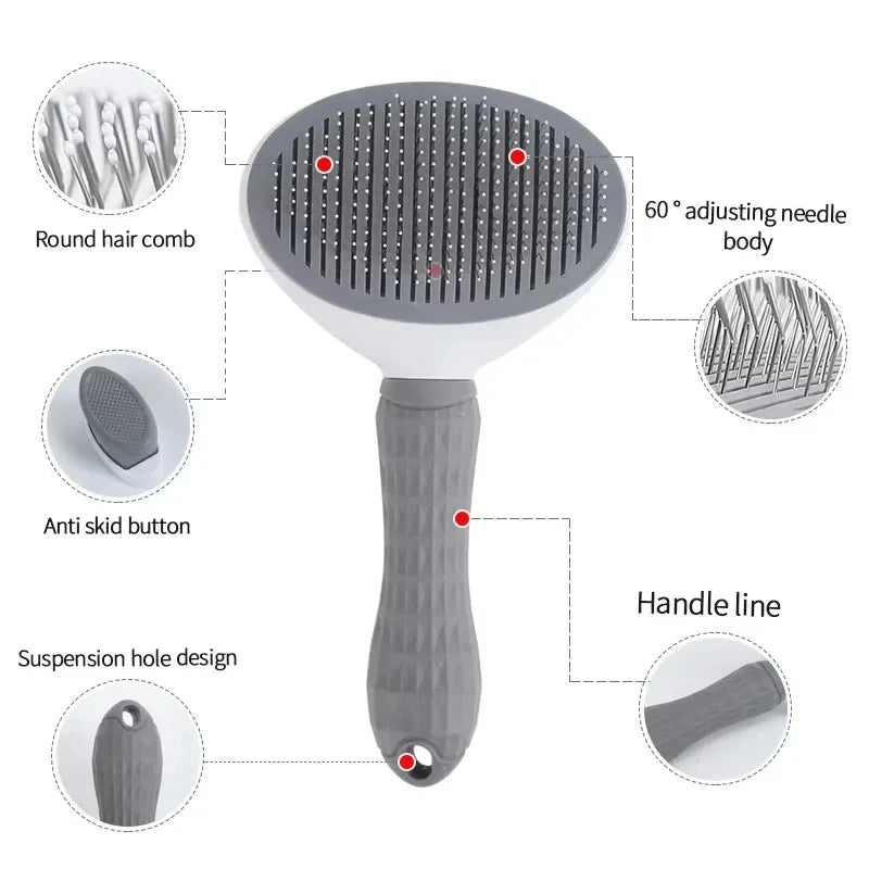Brosse autonettoyante pour chien et chat – Démêlage & massage